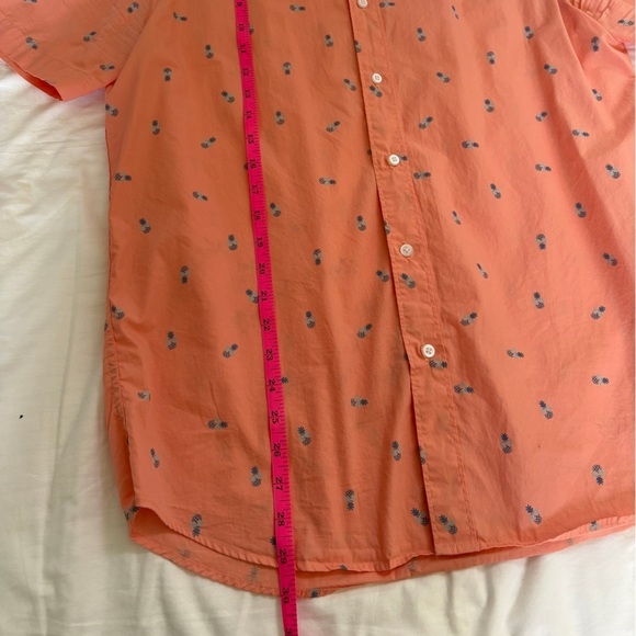 Hawker Rye Shirt Men's Shirt Pineapple Peach Short Sleeve - Large - Picture 5 of 7